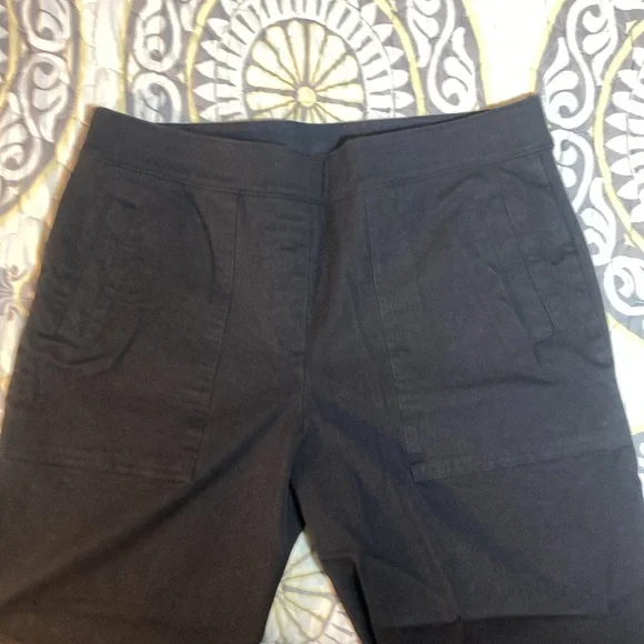 Spanx Black Wide Leg Capri Pull On Pant Size XL Petite - Picture 4 of 15